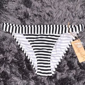 Striped bikini bottom NWT
